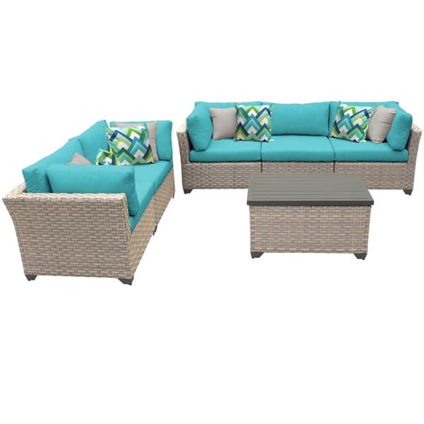 slide 1 of 22, Monterey 6 Piece Outdoor Wicker Patio Furniture Set 06c