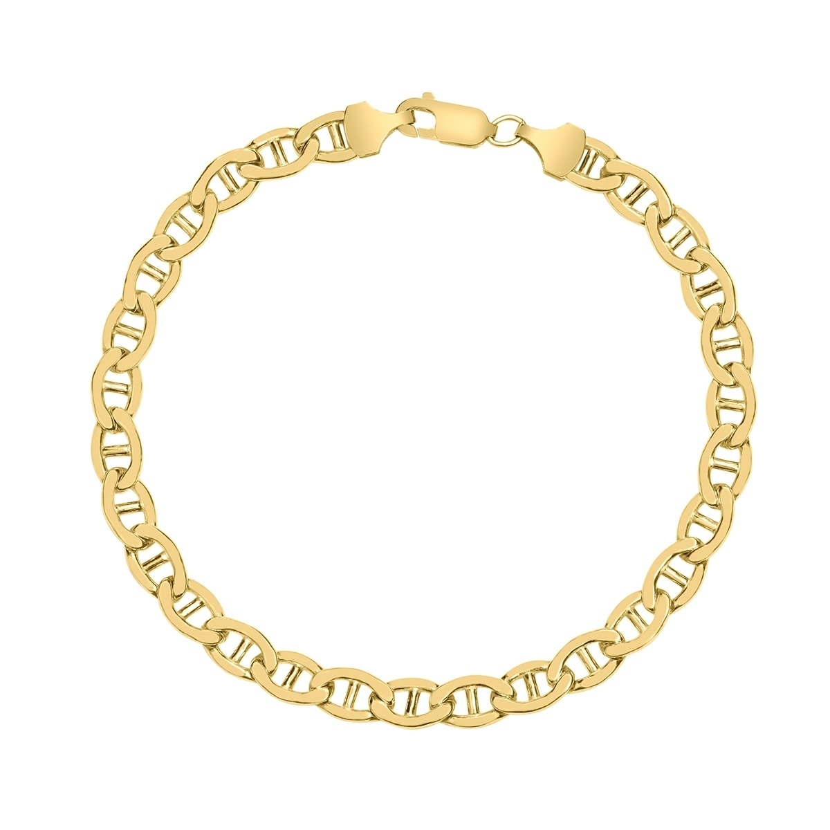 14K Yellow Gold Filled 5.6MM Mariner Link Chain Bracelet with Lobster Clasp