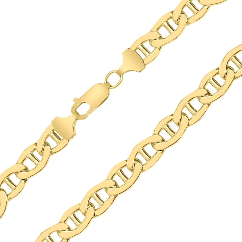 14K Yellow Gold Filled 4.9MM Curb Link Bracelet with Lobster Clasp