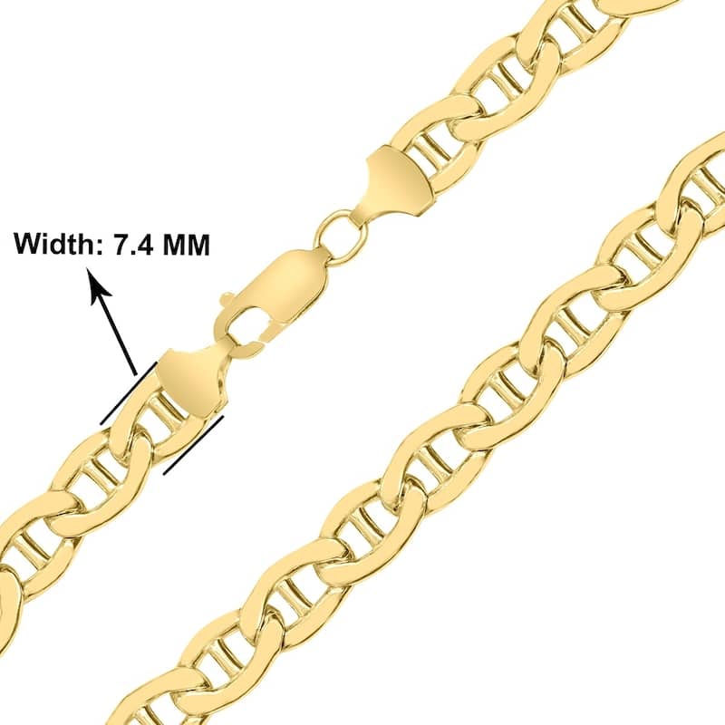 14K Yellow Gold Filled 4.9MM Curb Link Bracelet with Lobster Clasp