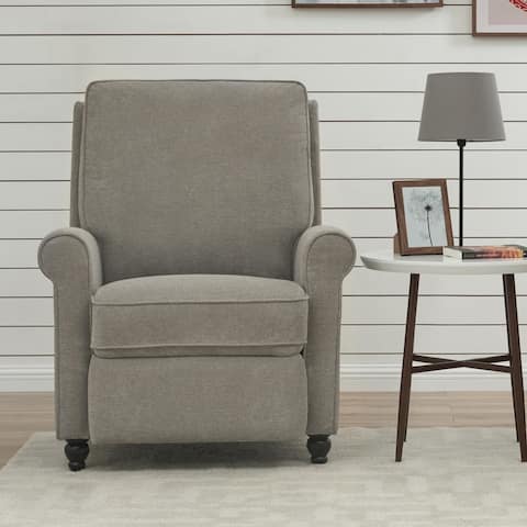 ProLounger Grey Chenille Push Back Recliner Chair