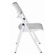 preview thumbnail 3 of 5, Deluxe Mesh Seat and Back Folding Chair with White Finish Frame (Set of 2)