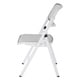 preview thumbnail 6 of 5, Deluxe Mesh Seat and Back Folding Chair with White Finish Frame (Set of 2)