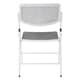 preview thumbnail 4 of 5, Deluxe Mesh Seat and Back Folding Chair with White Finish Frame (Set of 2)