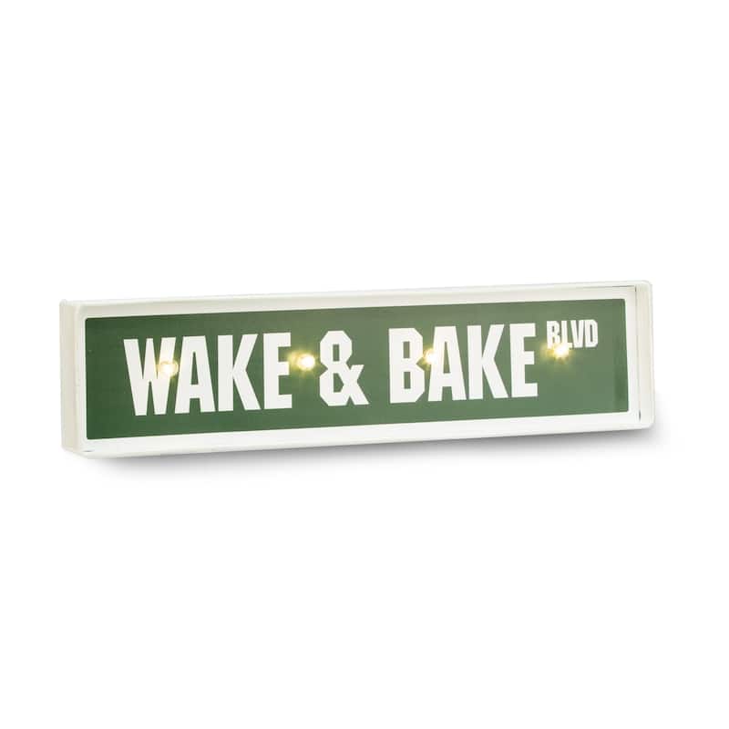"Wake & Bake" Sign, Lighted