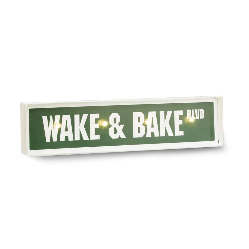 "Wake & Bake" Sign, Lighted