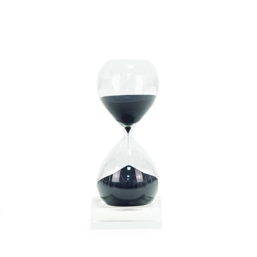 30 Min.Sand Timer on Cristal Base-Navy Sand