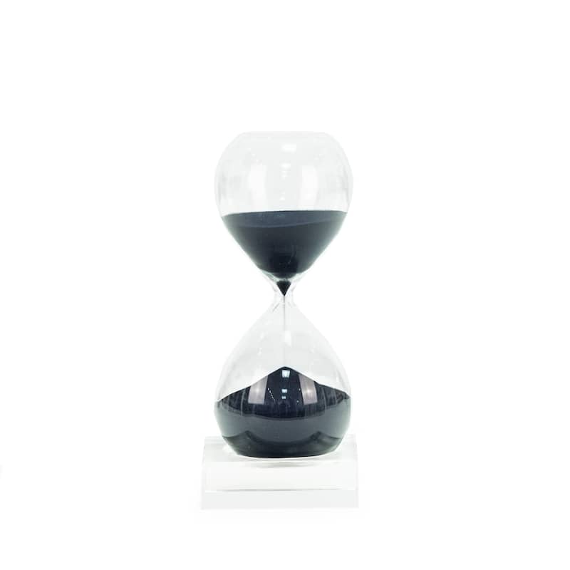 30 Min.Sand Timer on Cristal Base-Navy Sand