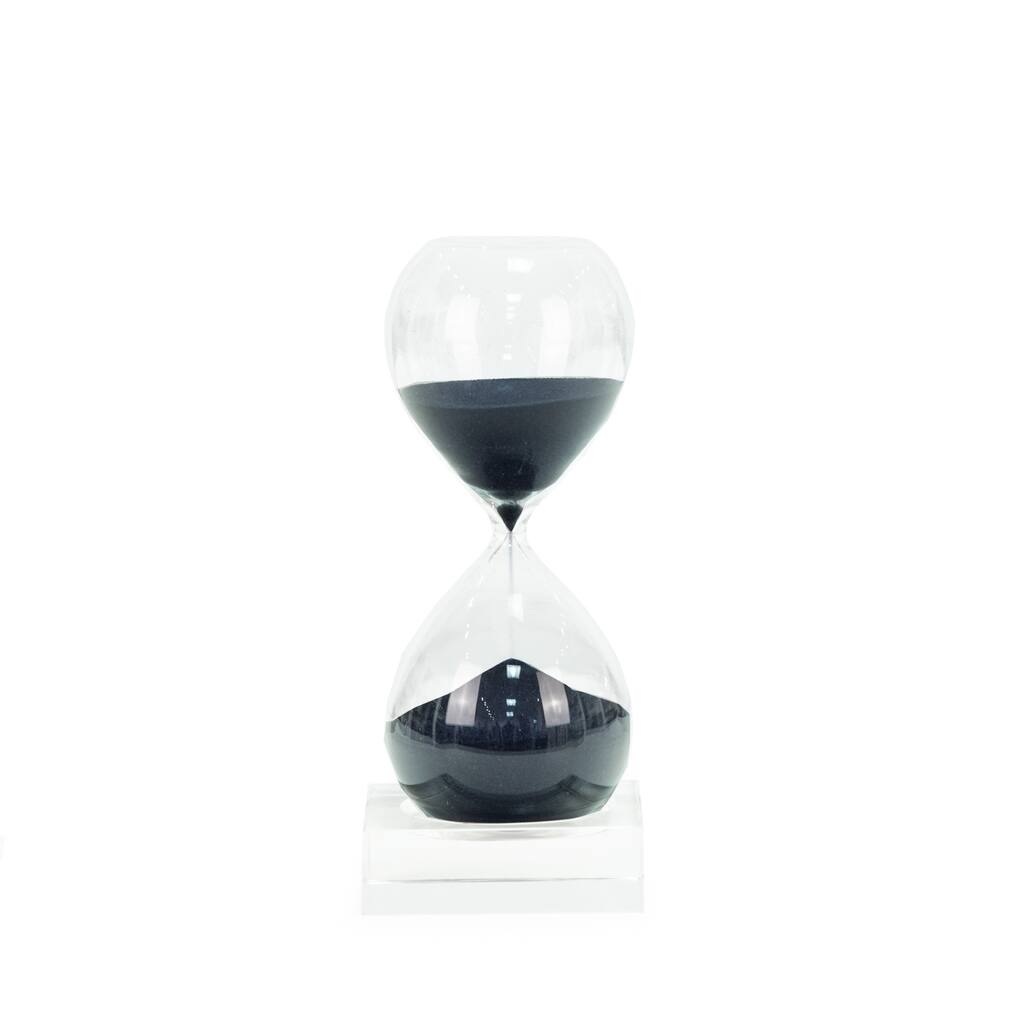 30 Min.Sand Timer on Cristal Base-Navy Sand