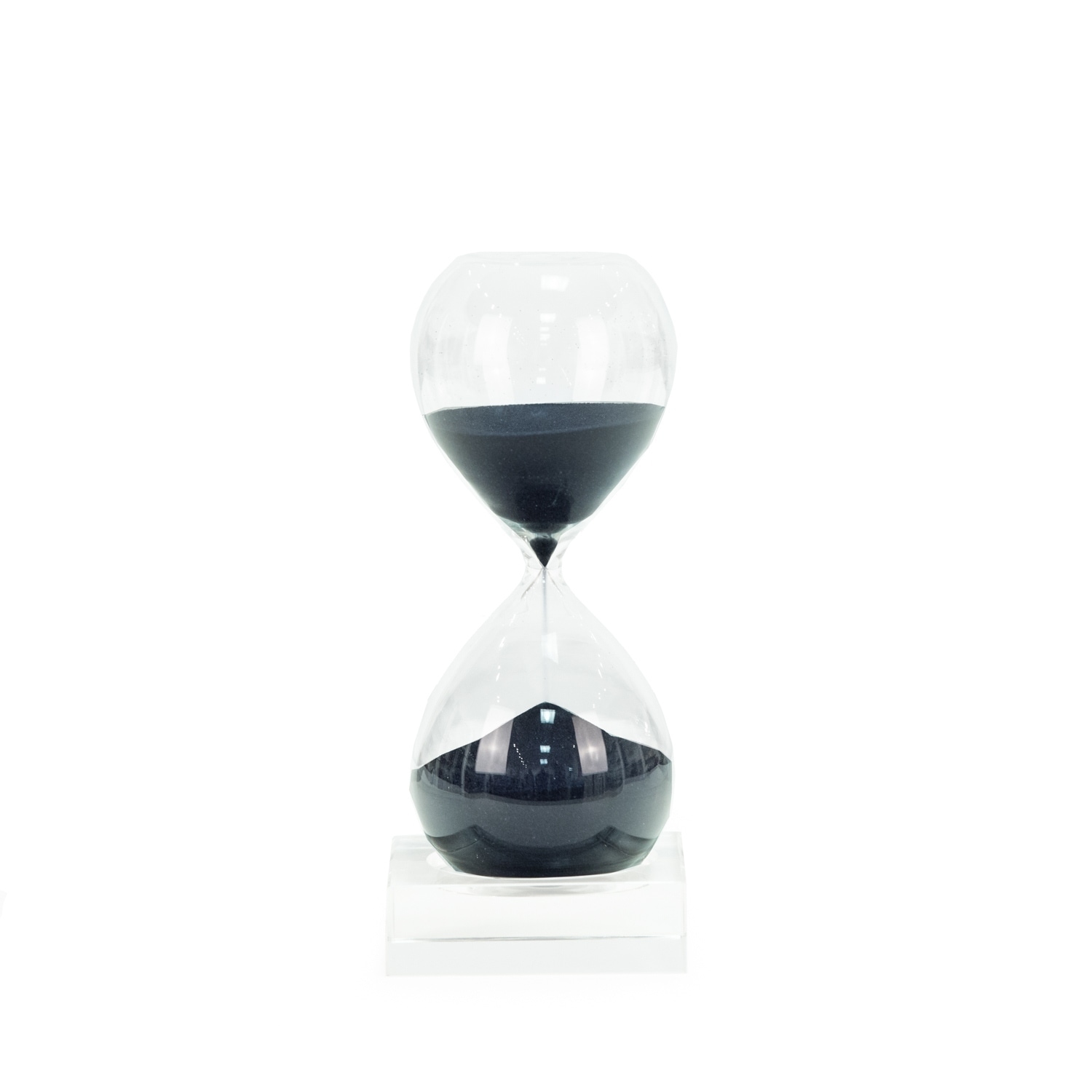 30 Min.Sand Timer on Cristal Base-Navy Sand