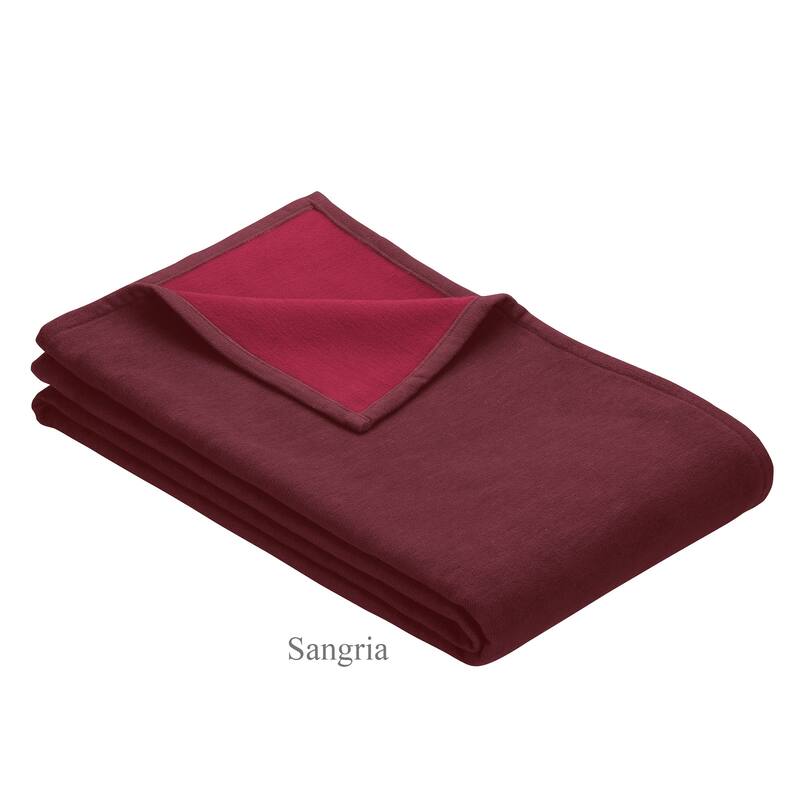 IBENA 100% Organic Cotton Throw Stockholm - sangria