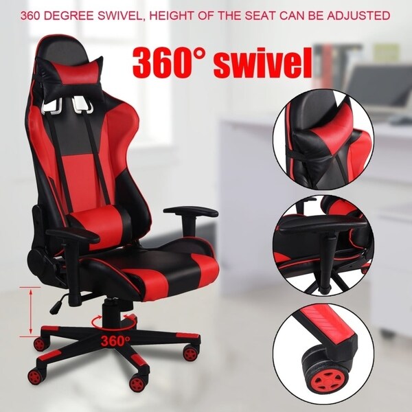 Red Leather Computer Chair Tyres2c Ergonomic Red Leather Revolving Adjule Executive Computer