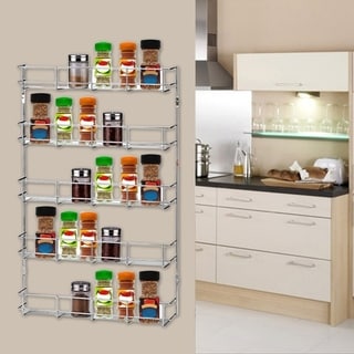 Shop Removable Five Tier Wall Mount Metal Kitchen Storage Rack