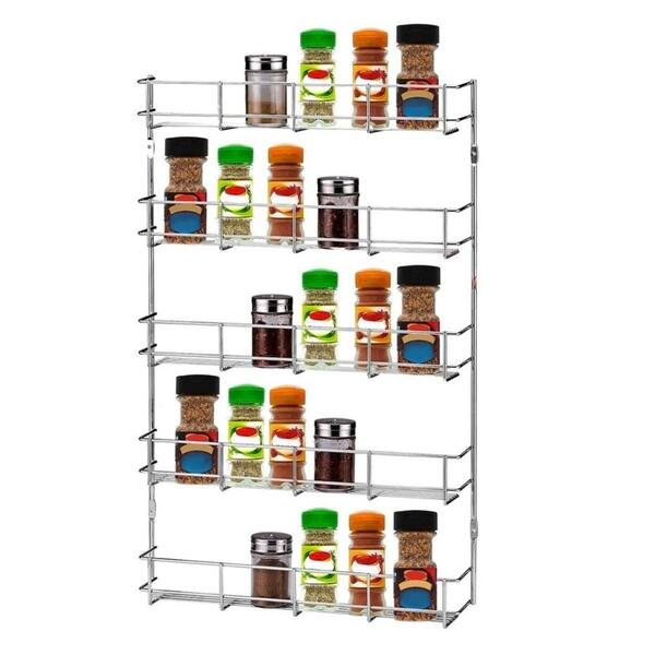 Shop Removable Five Tier Wall Mount Metal Kitchen Storage Rack