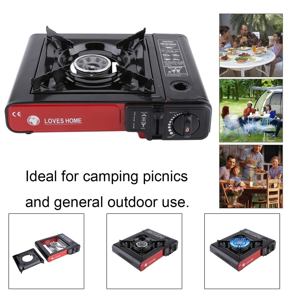 Portable Single Burner Outdoor Butane Gas Camping Stove Tabletop Stove -  Bed Bath & Beyond - 22921317