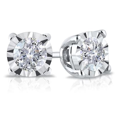 Auriya 14k Gold 5/8ct TDW Round Diamond Stud Earrings