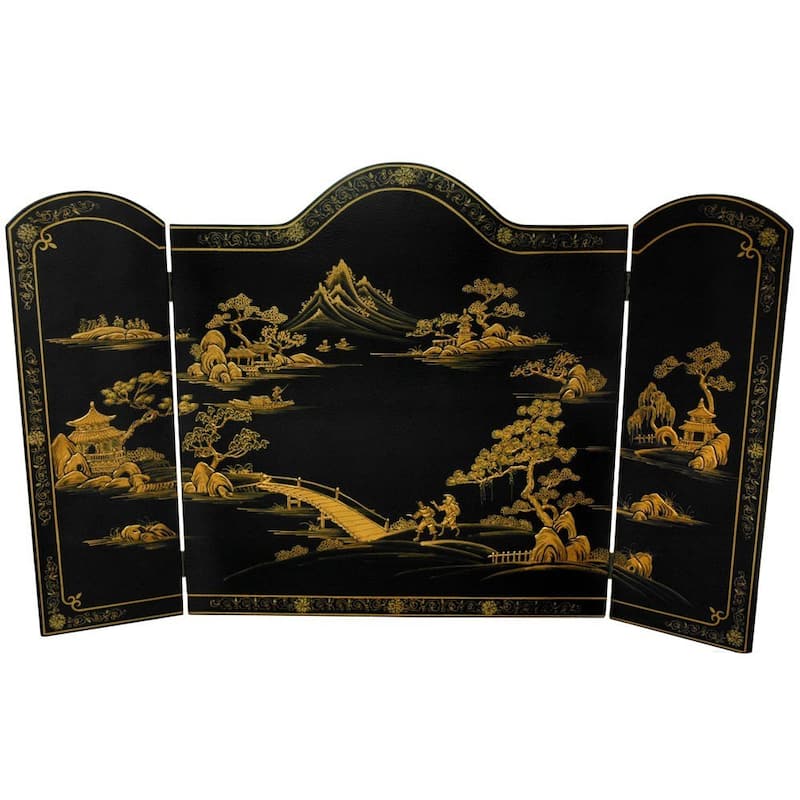Handmade Lacquer Fireplace Screen