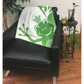 IBENA 100% Cotton Froggy Baby Blanket