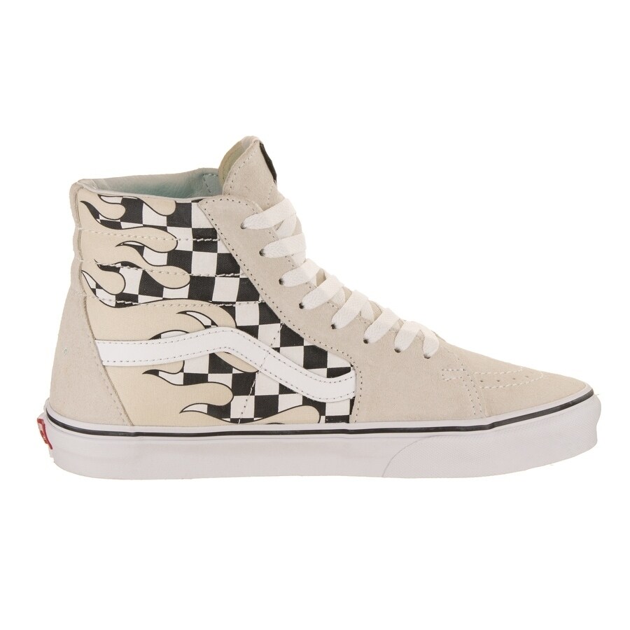 vans high top checkered flame