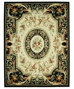 Hand hooked Fruit Harvest Black Wool Rug (8'9 x 11'9) Safavieh 7x9   10x14 Rugs