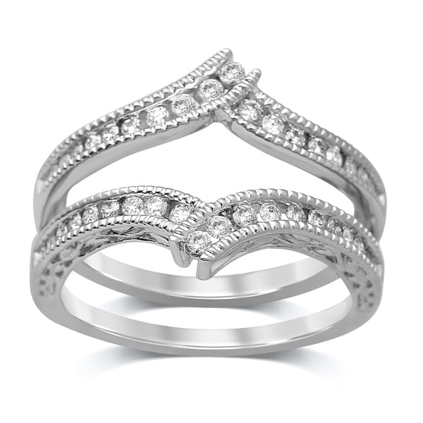 Unending Love 14k Gold 3/8ct TDW Diamond Enhancer Wrap Ring