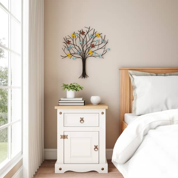 Get Wallpaper Shop Tree Of Life Butterfly Metal Wall Art Hand Painted For Android Free