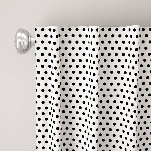 Shop Skyline Furniture Blackout Curtain In Polka Dot White Free