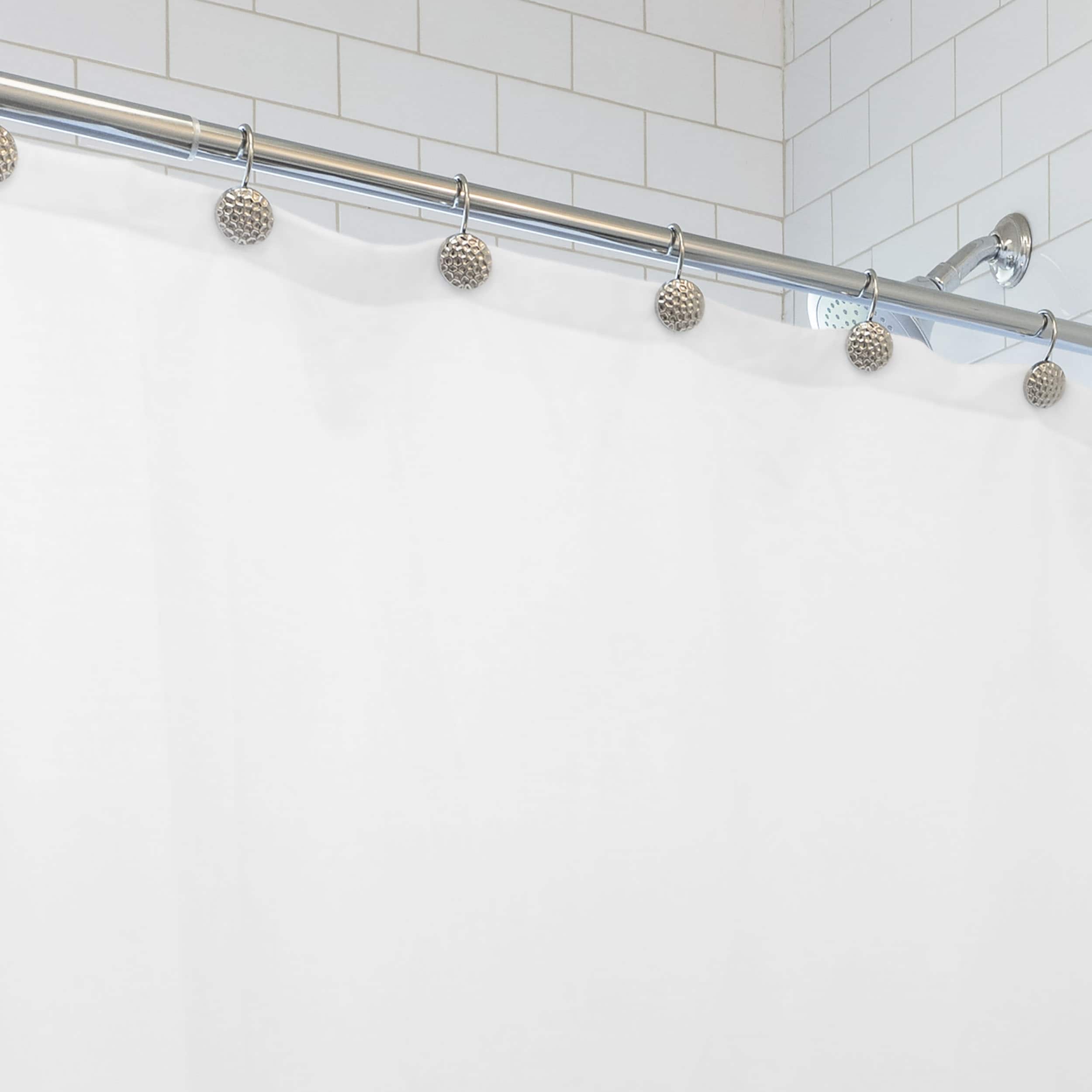 Shop Porch Den Nob Hill White Peva Shower Curtain Liner On