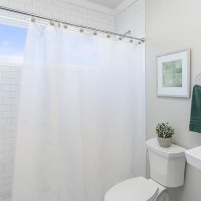 Porch & Den Nob Hill Frosty Peva Shower Curtain Liner - Frosty Clear