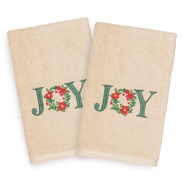 slide 1 of 1, Authentic Hotel and Spa Turkish Cotton Joy Beige Set of 2 Hand Towels