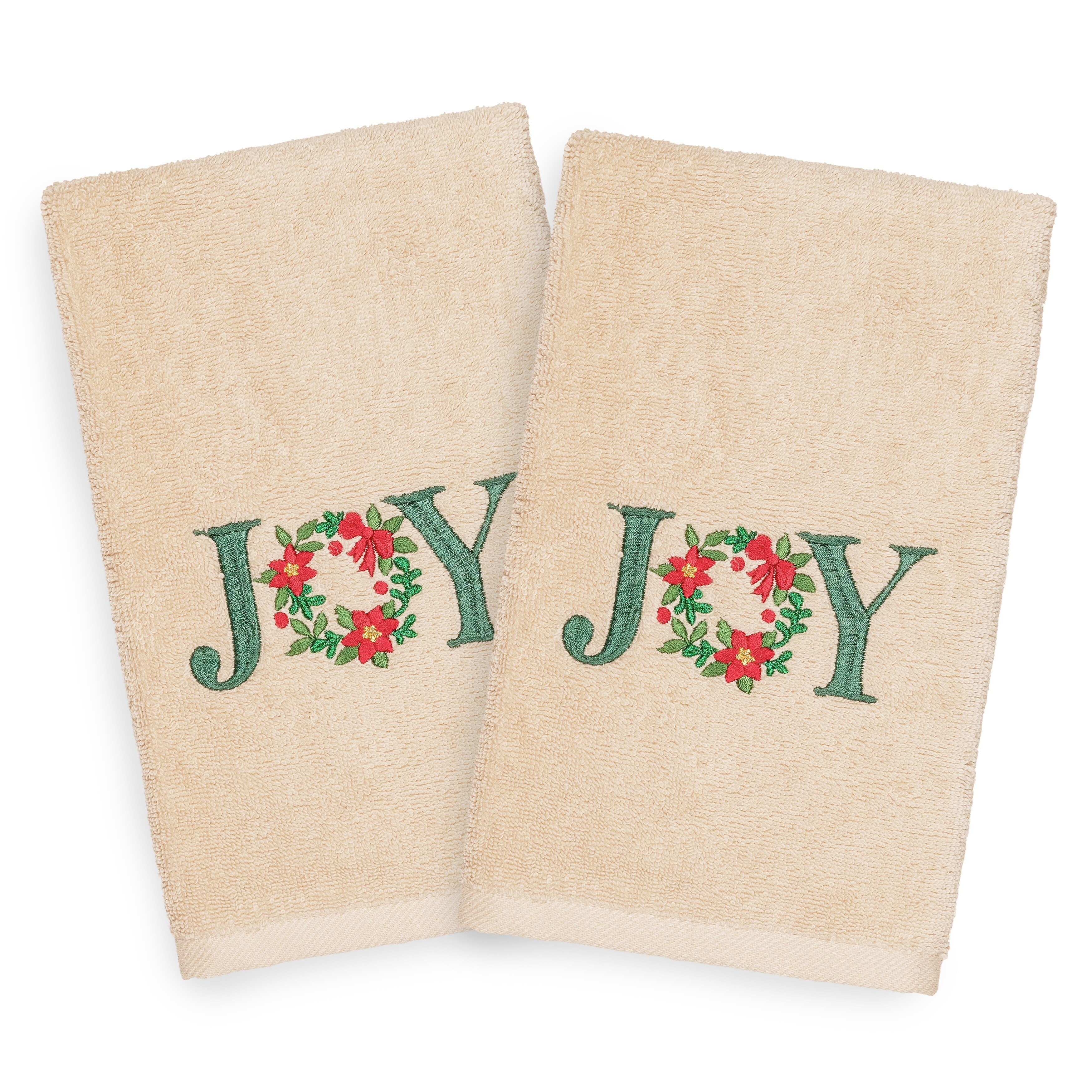 Authentic Hotel and Spa Turkish Cotton Joy Beige Set of 2 Hand Towels