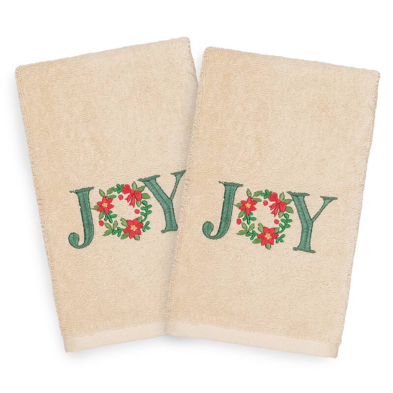 Authentic Hotel and Spa Turkish Cotton Joy Beige Set of 2 Hand Towels