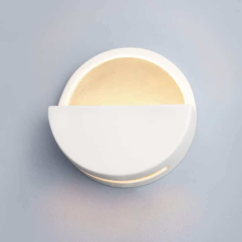 Ambiance Dome 1-light Matte White LED Open Top Wall Sconce
