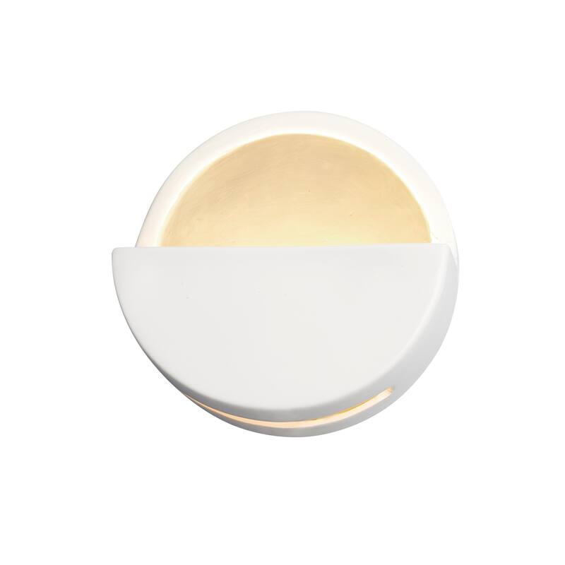 Ambiance Dome 1-light Matte White LED Open Top Wall Sconce - Matte White/Champagne Gold