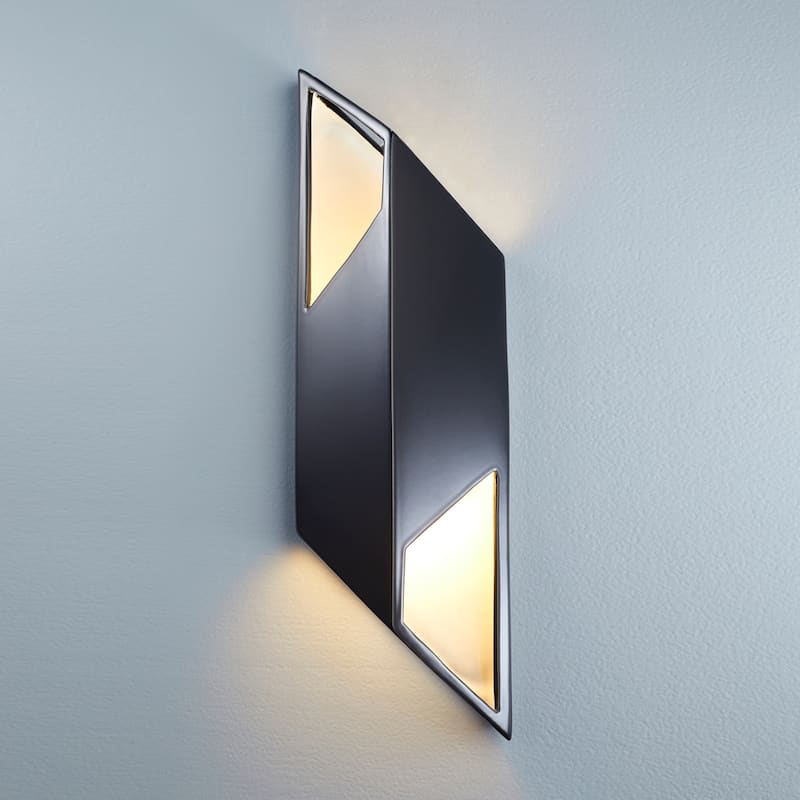 Strick & Bolton Helvi Glossy Black LED Wall Sconce
