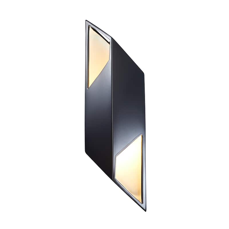 Strick & Bolton Helvi Glossy Black LED Wall Sconce
