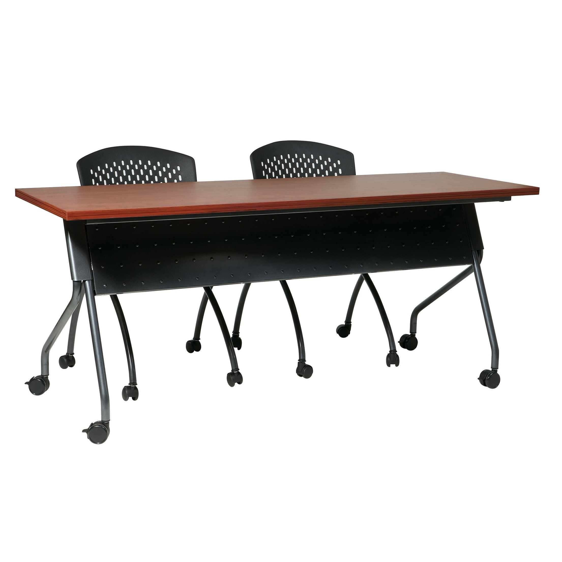 Flip-Top Training Table 72 x 24 with Titanium Frame