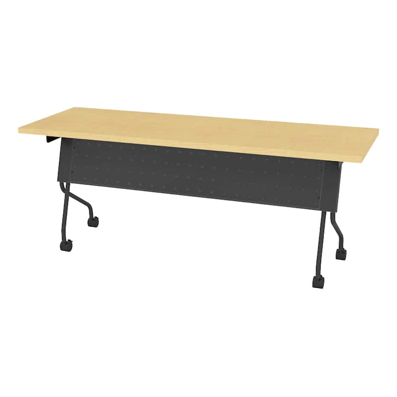 Flip-Top Training Table 72 x 24 with Titanium Frame - maple