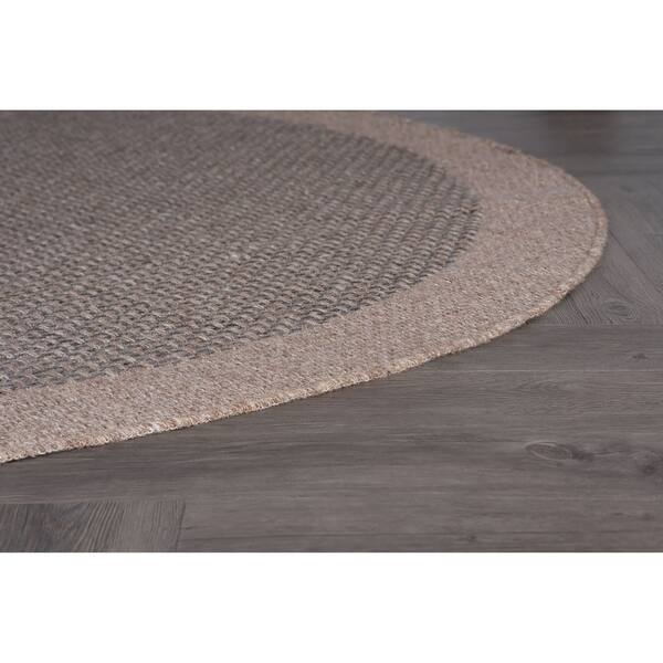 Alise Rugs Seros Modern Solid Round Area Rug 5 2 On