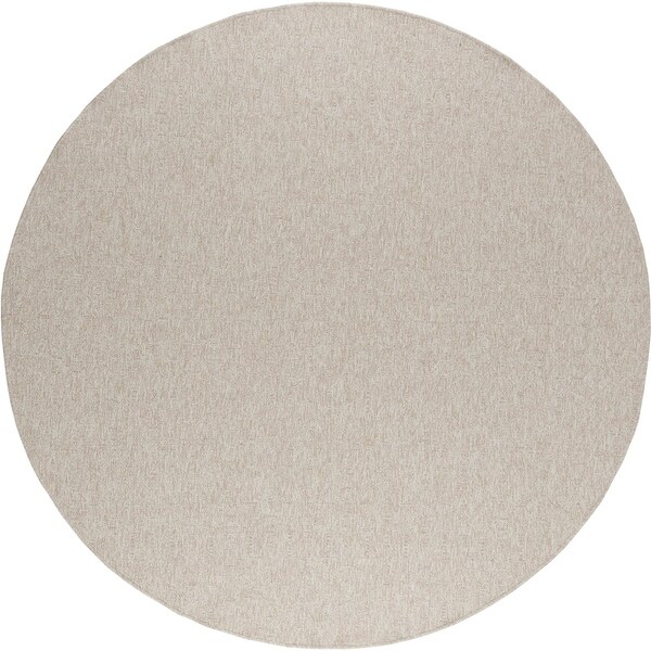 Alise Rugs Seros Modern Solid Round Area Rug - 5'2