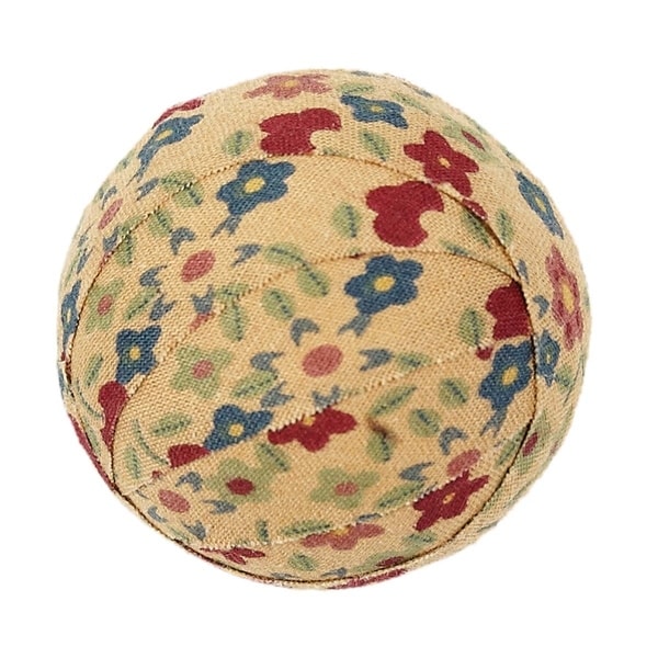 Farmhouse Holiday Decor VHC Cookie Cutter Fabric Ball Set of 6 Cotton Floral - Flower - Small Fabric Ball Set