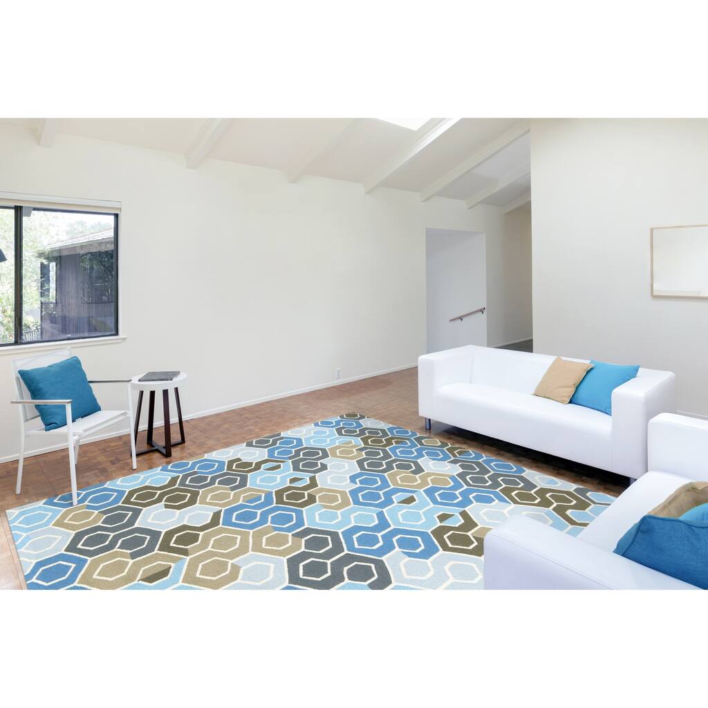 San Mateo Gia Durable Micro-Looped Indoor/Outdoor Area Rug