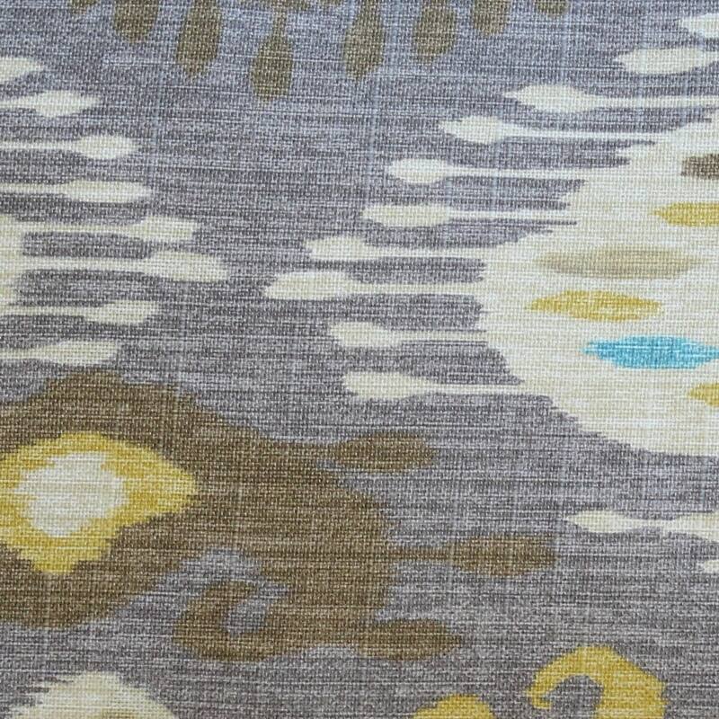 Solo Ikat Cotton 12x20 Throw Pillow with Polyfill Insert, Gray Bed