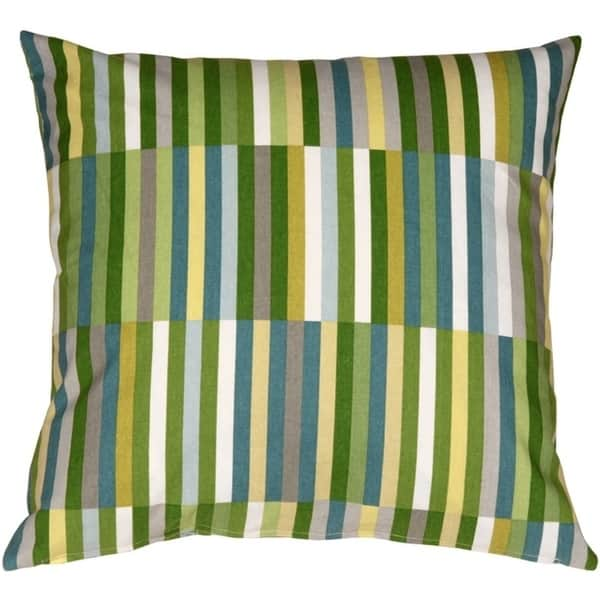 Waverly Solid 20 inch x 20 inch Ocean Indoor/Outdoor Throw Pillow