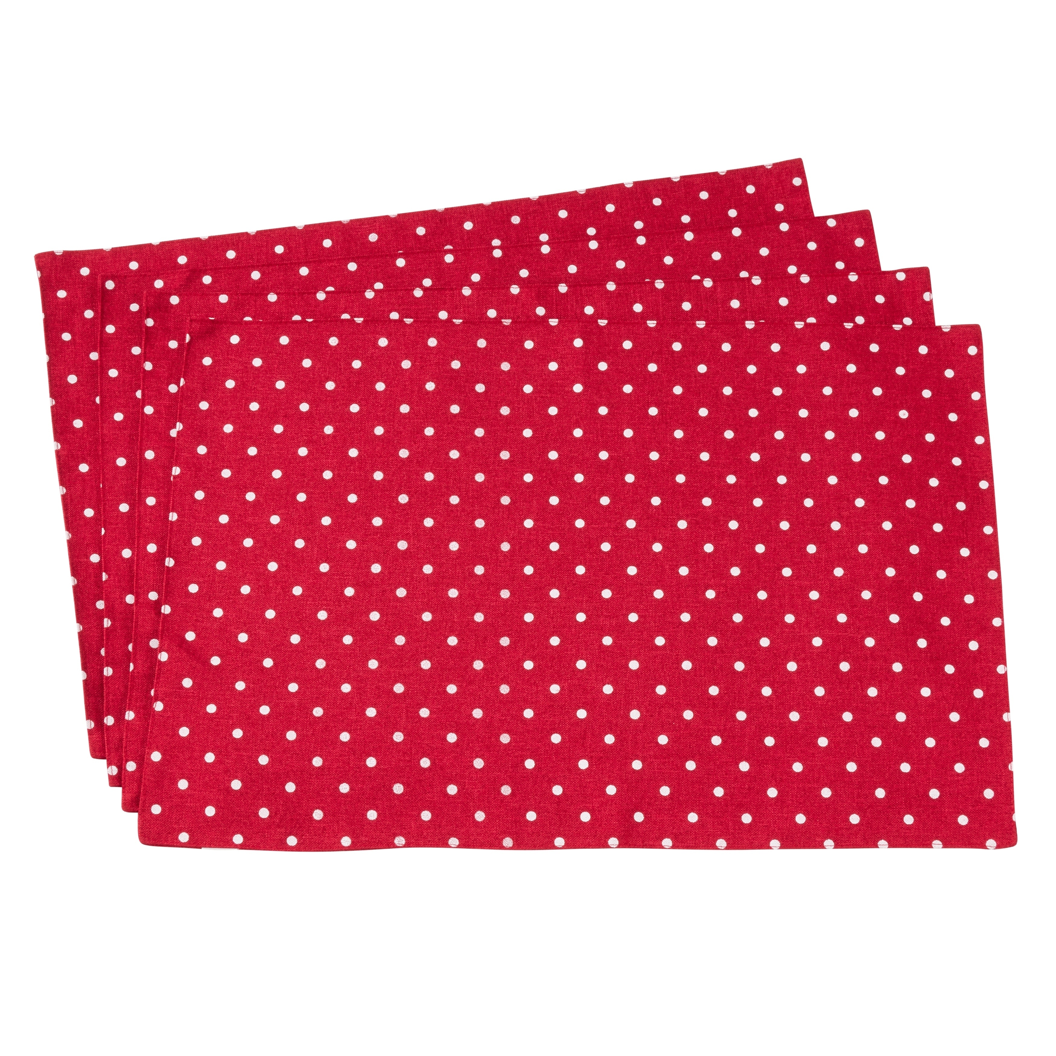 Red And White Polka Dot Table Mats (Set of 4) - 13