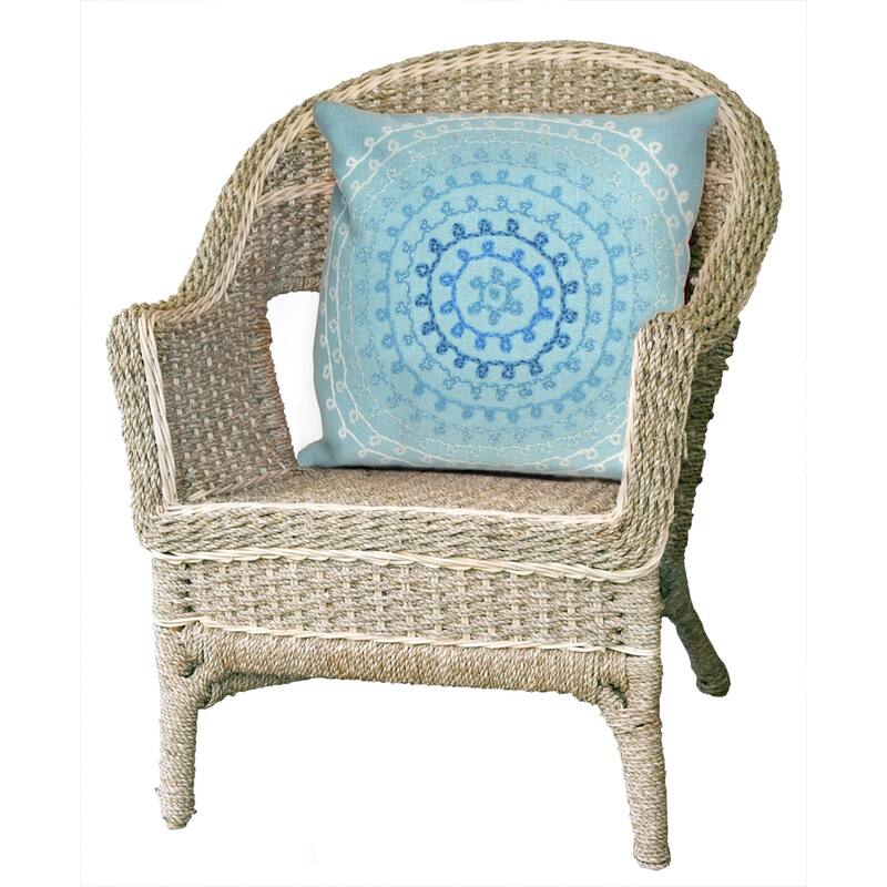 Liora Manne Visions III Ombre Threads Indoor/Outdoor Pillow Aqua 20" x 20"