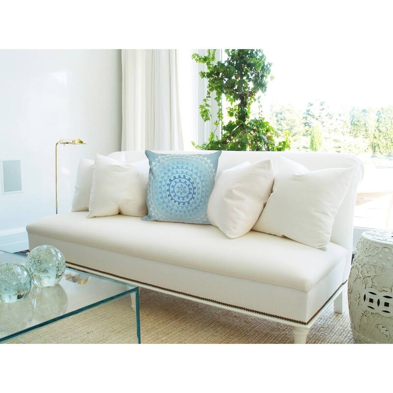 Liora Manne Visions III Ombre Threads Indoor/Outdoor Pillow Aqua 20" x 20"