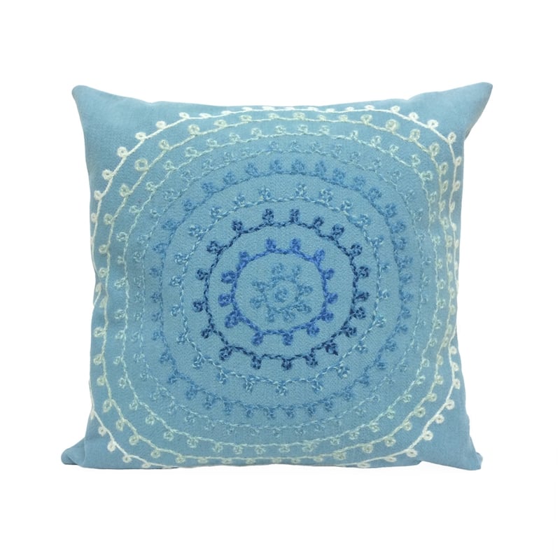Liora Manne Visions III Ombre Threads Indoor/Outdoor Pillow Aqua 20" x 20"