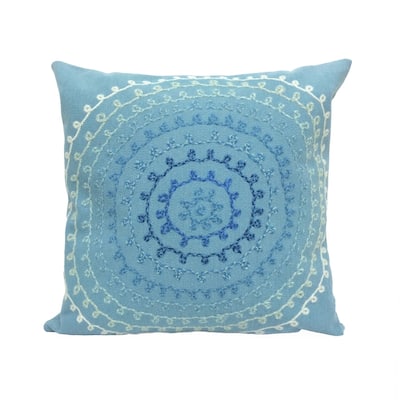 Liora Manne Visions III Ombre Threads Indoor/Outdoor Pillow Aqua 20" x 20"