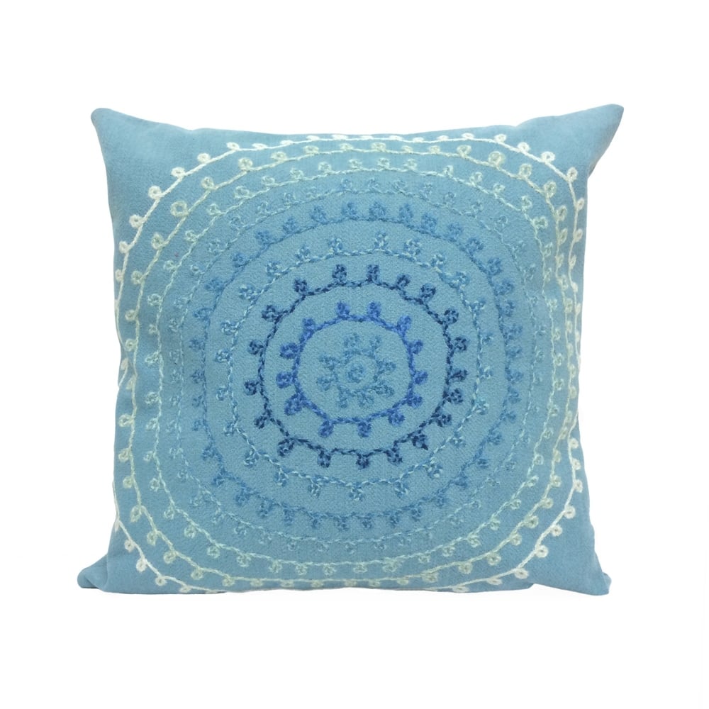 Liora Manne Visions III Ombre Threads Indoor/Outdoor Pillow Aqua 20" x 20"